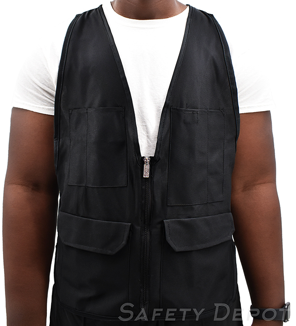 W38BBK Unisex Black Safety Vest